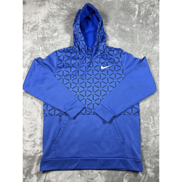 Nike Therma-FIT Hoodie Mens Medium‎ Pullover Sweatshirt Zip Pocket Swoosh - Picture 1 of 11